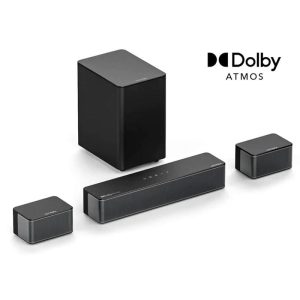 Bluetooth Speakers |   Poseidon D60 Soundbar Subwoofer Speaker Kit, Dolby Atmos 5.1, Adjustable Surround Level, Multiple Modes Black Bluetooth Speakers Black