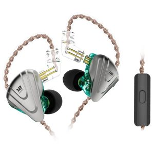 Headphones & Earphones |   ZSX Terminator Metal In Ear Earphones 12 Units Hybrid 5BA+1DD HIFI Bass Wired Earbuds with Mic Consumer Electronics Headphones & Earphones