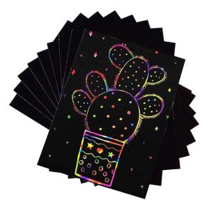 Laser Engravers & Cutters |   40pcs Rainbow Magic Scratch Paper for Laser Engraving, 25cm*18cm Black Consumer Electronics Black