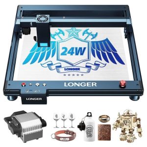 Laser Engravers & Cutters |   Laser B1 20W Laser Engraver Cutter, 4-core Laser Head, 22-24W Output Power, 450 x 440mm Engraving Area Navy Blue Consumer Electronics Laser Engravers & Cutters