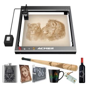 Laser Engravers & Cutters |   P2 10W Laser Engraver Cutter, Fixed Focus, Engraving at 30000mm/min, Ultra-silent Auto Air Assist, 0.01mm Engraving Accuracy, iOS Android App Control, Pre-Assembled, 420*400mm Grey Consumer Electronics Grey