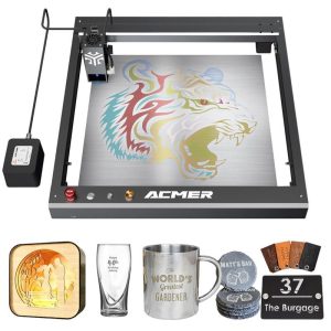 Laser Engravers & Cutters |   P2 33W Laser Cutter, Engraving at 30000mm/min, Ultra-silent Auto Air Assist, 0.01mm Engraving Accuracy, iOS Android App Control, Pre-Assembled, 420*400mm Grey Consumer Electronics Grey