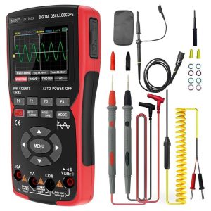 Professional Instruments & Tools |   ZT702S Digital Multimeter, Oscilloscope, Auto True RMS, Transistor Probe Meter, 48M/s 10MHz PC Waveform, 2.8inch LCD Screen Red Consumer Electronics Professional Instruments & Tools