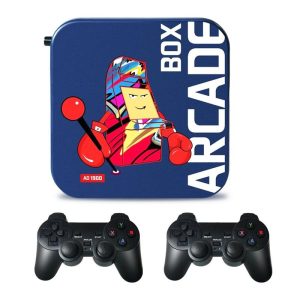 Video Games Accessories |   ARCADE BOX 64GB Retro Game Console, Android TV Box, 33000+ Classic Games,  50+ Emulators, 2 Wireless Gamepads Consumer Electronics Video Games Accessories