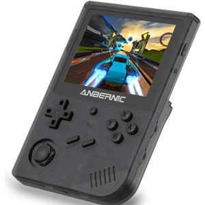 Video Games Accessories |   RG351V 16GB Handheld Game Console, 3.5 Inch 640*480P IPS Screen, Dual TF Card Slot, Supports NDS, N64, DC, PSP, PS1, openbor, CPS1, CPS2, FBA, NEOGEO, NEOGEOPOCKET, GBA, GBC, GB, SFC, FC, MD, SMS, MSX, PCE, WSC Black Consumer Electronics Black